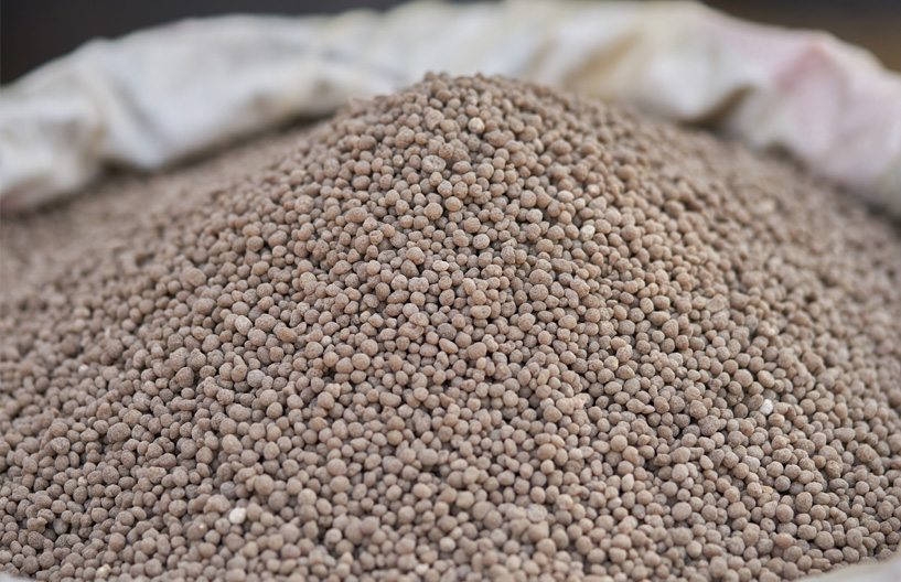 a pile of fertilizer granules