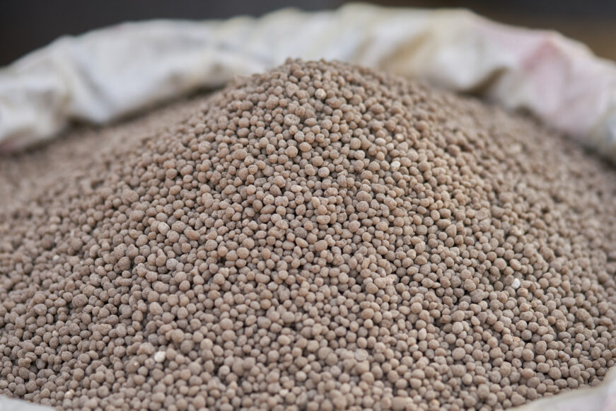a pile of fertilizer granules