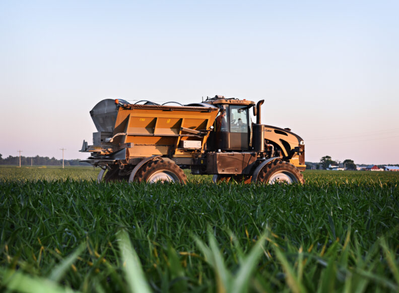 Spreading Dry Fertilizer